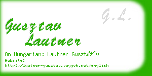 gusztav lautner business card